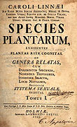 prima pagina di Specie Plantarum