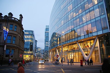 Part of Spinningfields, Manchester's answer to Canary Wharf.