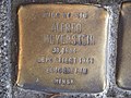 "Hier wohnte Alfred Meyerstein, Jg. 1884, deportiert 1941, ermordet in Minsk"