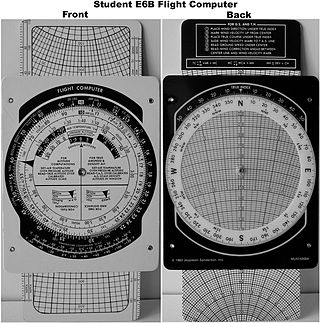 <span class="mw-page-title-main">E6B</span> Circular slide rule used in aviation