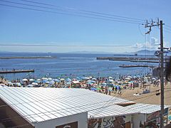 Plage de Suma l'été.