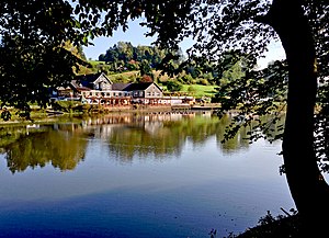 Der obere Stausee, Blick auf die Gastwirtschaft