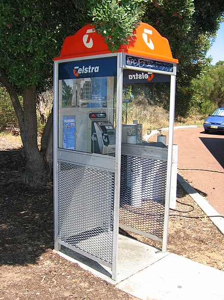 A typical Telstra payphone