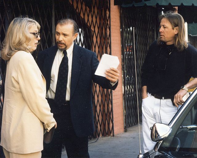 Garr and Hector Elizondo on the set of Perfect Alibi with director Kevin Meyer