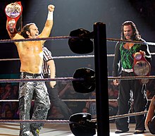 The Hardy Boyz as Raw Tag Team Champions in May 2017 The Hardy Boyz 2017 WWE.jpg