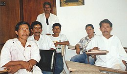 Photograph of George Simon and the Lokono Artists Group