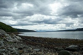 The foreshore of Loch Fyne near Castle Lachlan.
