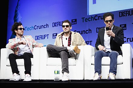 Tom Lehman, Ilan Zechory and Mahbod Moghadam of Rap Genius speak onstage at TechCrunch Disrupt New York 2013