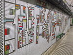 Mosaikdekoration av Sir Eduardo Paolozzi på Northern line