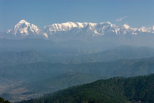 risul, Nanda Devi and Himalayan range from Kausani, Uttarakhand]]