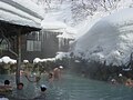 Winter bathing at Tsuru-no-yu roten-buro in Nyūtō, Akita