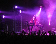 Holopainen live with Nightwish in Paris, France, on 6 April 2008 Tuomas Holopainen Paris2008.jpg