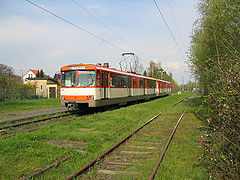 U-Bahn Frankfurt U2 car 361. The U2 cars originate on the Frankfurt network.