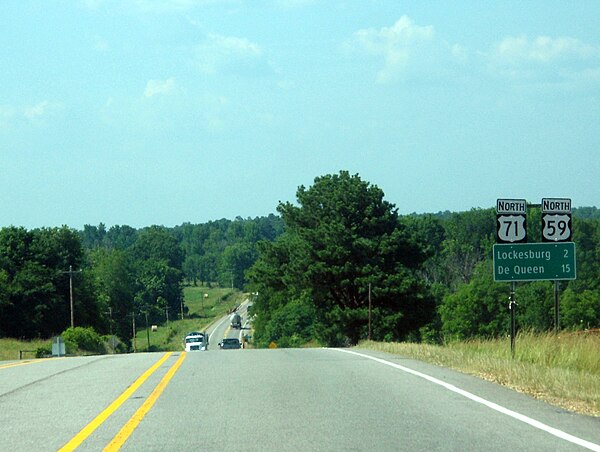 US 59/US 71 south of Lockesburg