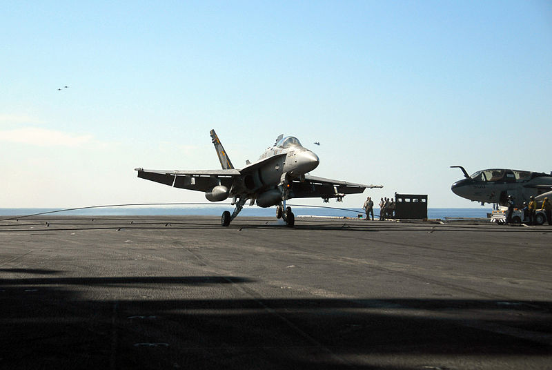 File:US Navy 100116-N-3327M-219 An F-A-18C Hornet, assigned to the ¨Warhawks.jpg