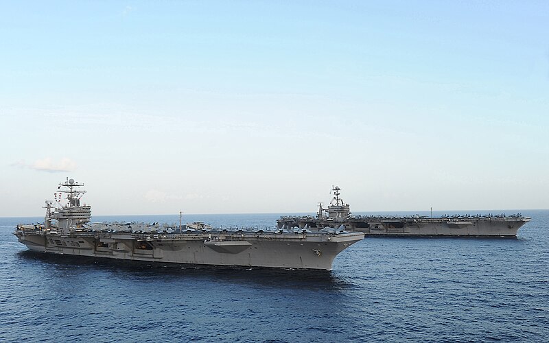 File:US Navy 120119-N-QH883-191 The Nimitz-class aircraft carriers USS Abraham Lincoln (CVN 72) and USS John C. Stennis (CVN 74) join for a turnover of.jpg