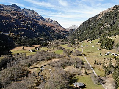 Valle Santa Maria bei Campra talaufwärts zum Lukmanierpass (Lukmanier Pass)