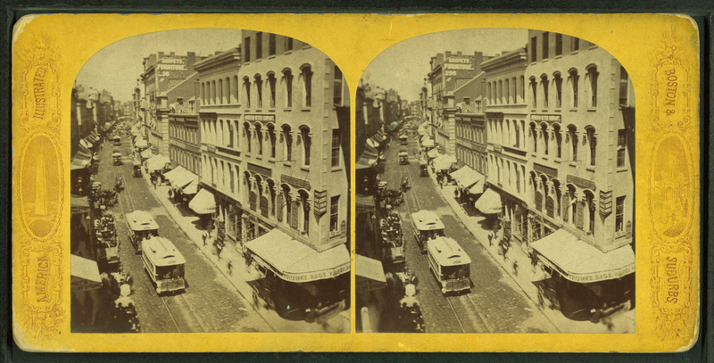 File:View of an unidentified street showing trolley traffic, from Robert N. Dennis collection of stereoscopic views.png