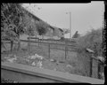 View of east end of north elevation of Building No. 40, note walkway. Looking west - Easter Hill Village, Building No. 40, North side of Foothill Avneue, west of South Twenty-eighth HABS CA-2783-AG-8.tif