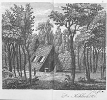 Viktor Heideloff, Die Köhlerhütte, Kupferstich von Schöpflin.jpg