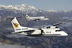 Flight formation over South Island