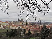 Veduta della città di Praga dalla collina di Petrin