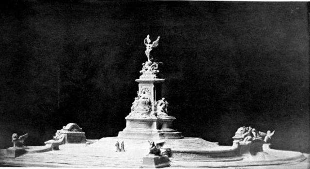 The original sketch model created by Thomas Brock of the finalised design of the Victoria Memorial