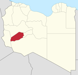 Die Lage von Munizip Wadi al-Haya in Libyen