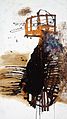 Guard Tower, 1994, oil and asphalt on canvas, 240x140 cm.