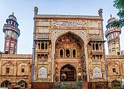 Wazir Khan Mosque in Lahore (1635), notable for its tile-decorated surfaces[282]