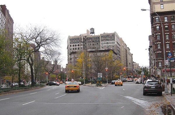 Straus Park and the upper end of West End Avenue