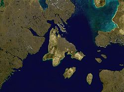 Satellitfoto montage af Southampton Island
