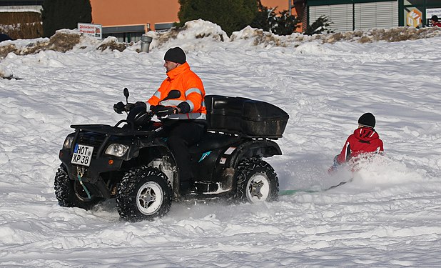 Im Winter in Hohndorf. Erzgebirgskreis, Sachsen.