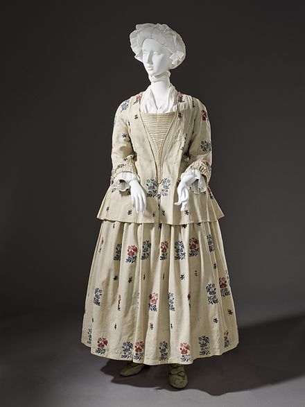 Woman's Bed Gown and Petticoat, France or England 1750–1775.