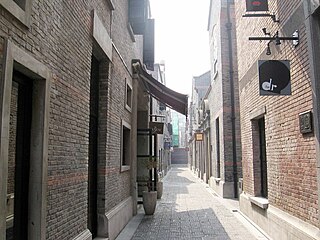 Shikumen in Xintiandi lanes in Shanghai.