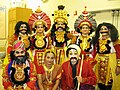 Una compañía de artistas de performance de la variante Yaksharanga.