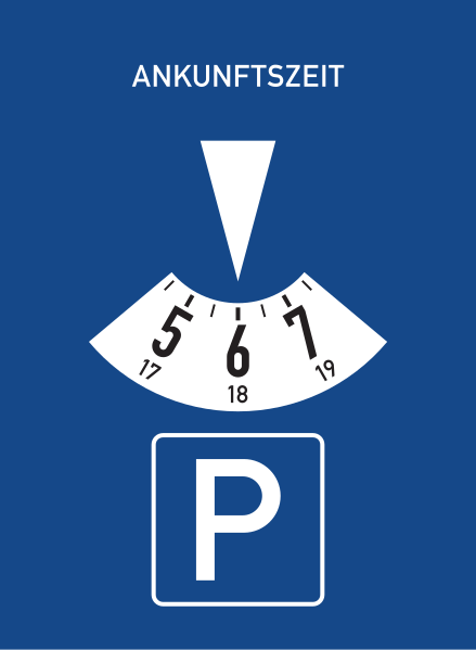 File:Zeichen 318 - Parkscheibe, StVO 2013.svg