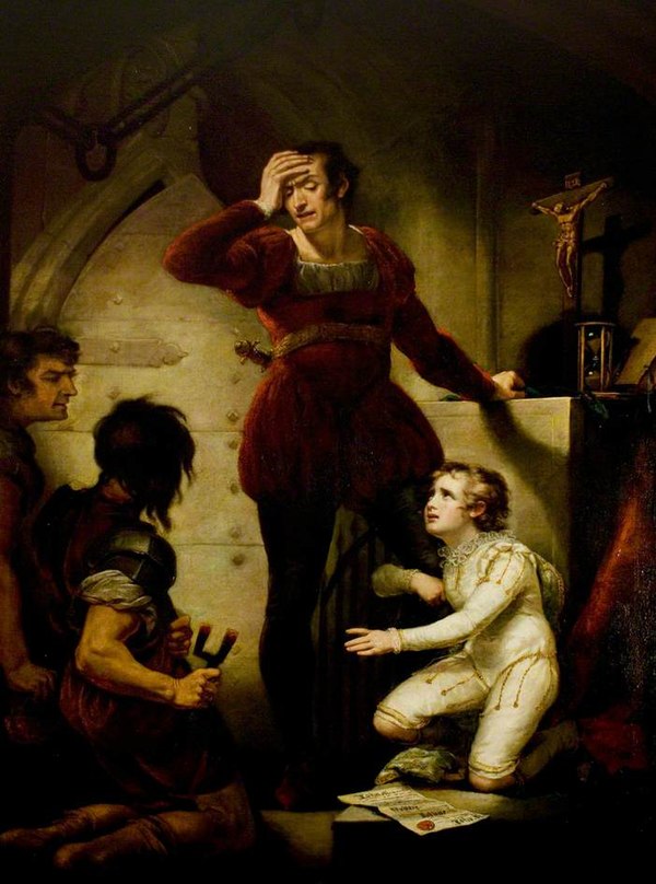 "King John", Act IV, Scene 1, Hubert and Arthur (from the Boydell series), James Northcote (1789)