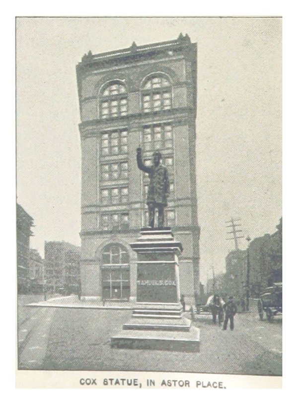 COX STATUE, IN ASTOR PLACE