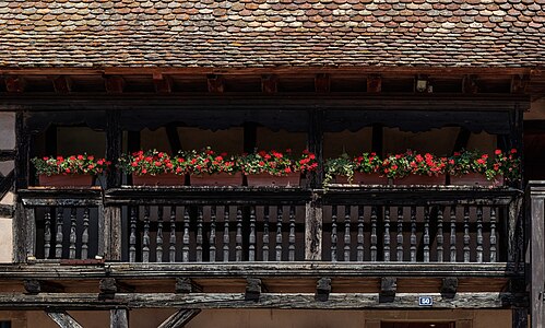 Balcony Half-timbered animal stall from Ittenheim Écomusée d’Alsace Ungersheim France