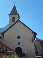 façade de l’église Saint-Laurent d’Uvernet, commune d’Uvernet-Fours