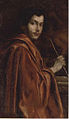 English: Portrait of a painter in a red robe (no date) Français : Portrait d'un peintre en robe rouge (non daté)