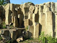 Columns of basalt near Bazaltove, Ukraine Bazal'tove.jpg
