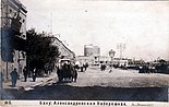 Baku 1870-ben, háttérben a Szűz-toronnyal