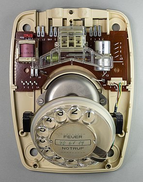 T&N analog telephone with rotary dial, model: FeTAp 611-2 from 1968