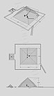 Isometria, planimetria e alzato della Piramide romboidale di Dashur