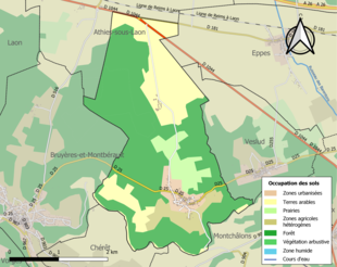 Kolorowa mapa przedstawiająca użytkowanie gruntów.