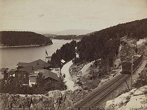 Vy in mot Oslo från Oslo (1892).