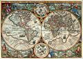 Weltkarte des Petrus Plancius von 1594