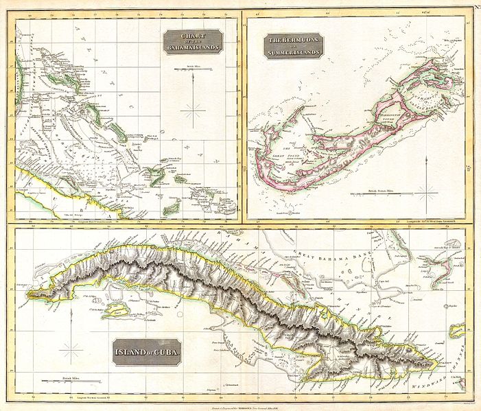 File:1815 Thomson Map of Cuba. Bermuda ^ the Bahamas - Geographicus - Cuba-t-1816.jpg